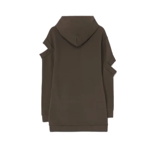 Tight Fleece Lining Pullover With Design Sleeve