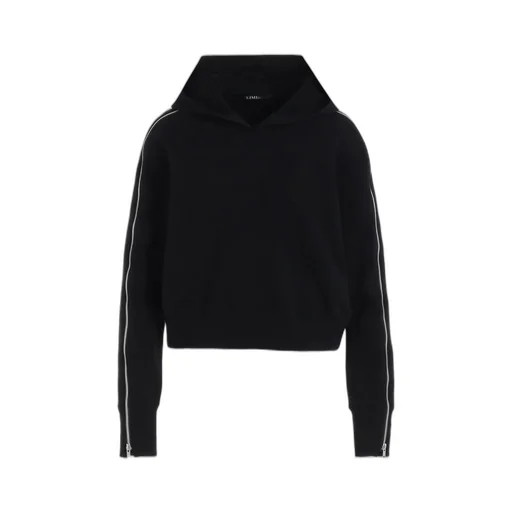 Short Fleece Lining Zip Sleeve Hoodie