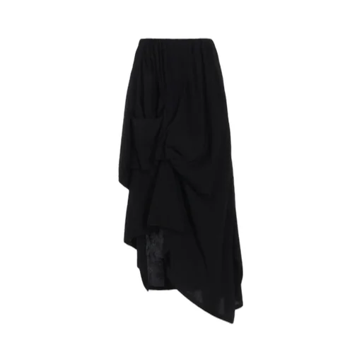 Stripe Irregular Hem Skirt