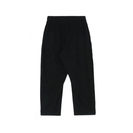 Pleated Serge Pants With Fringe Details