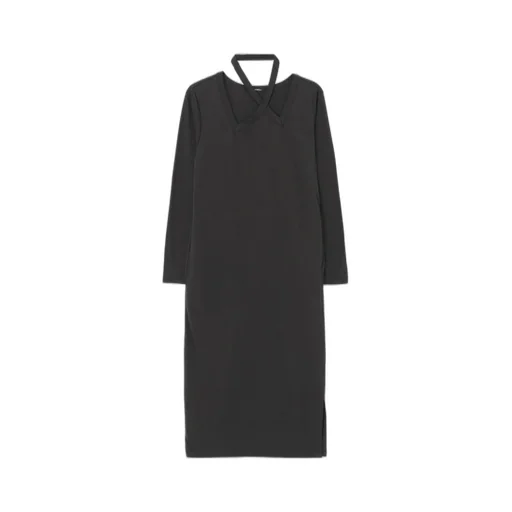 Lyocell/Cotton Jersey Cross Neck Dress