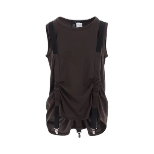 Plain Stitch Suspender Tank Top