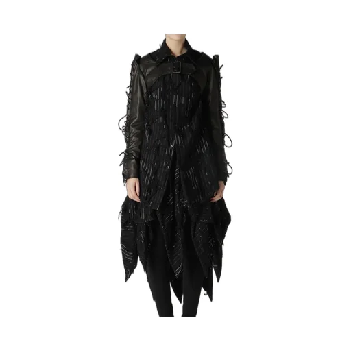 Cow Leather Lace-Up Slv Jacket