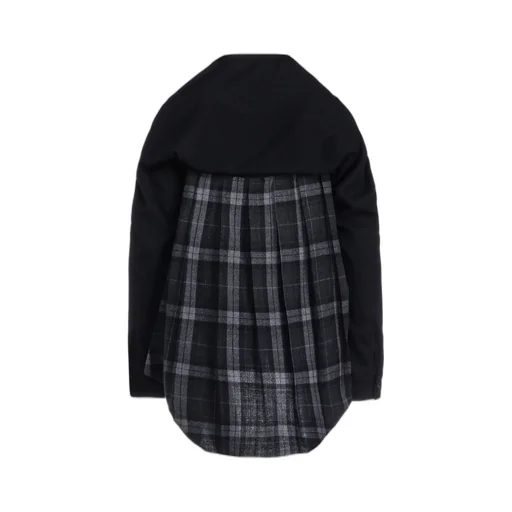Serge + Plaid Combi Back Pleated Jacket
