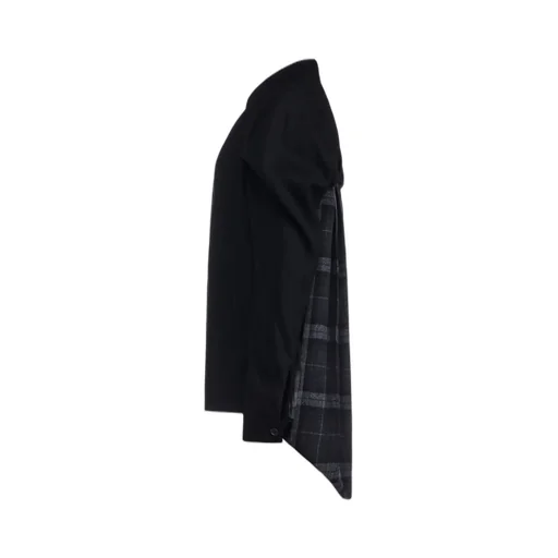 Serge + Plaid Combi Back Pleated Jacket