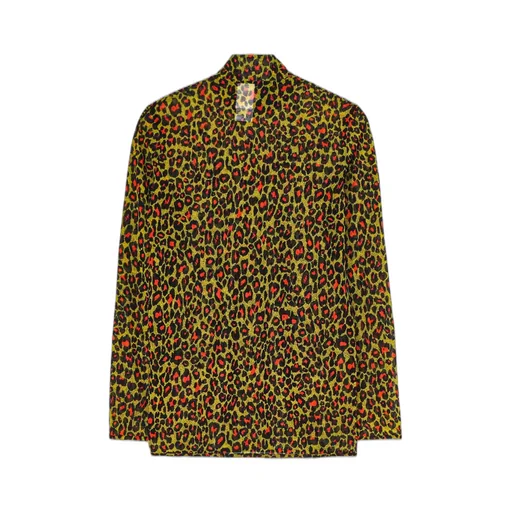 Leopard Tulle High Neck Pullover