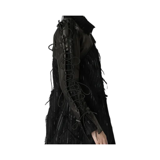Cow Leather Lace-Up Slv Jacket