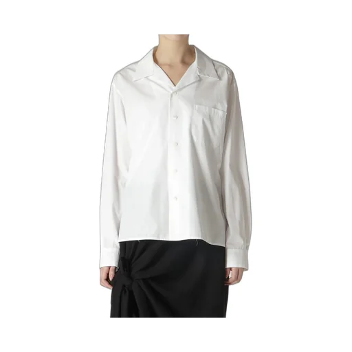 100/2 Broad Cotton Open Collar Shirt