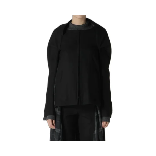 Serge + Plaid Combi Back Pleated Jacket