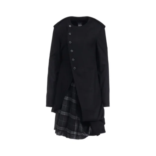 Serge + Plaid Combi Sailor Collar Dress