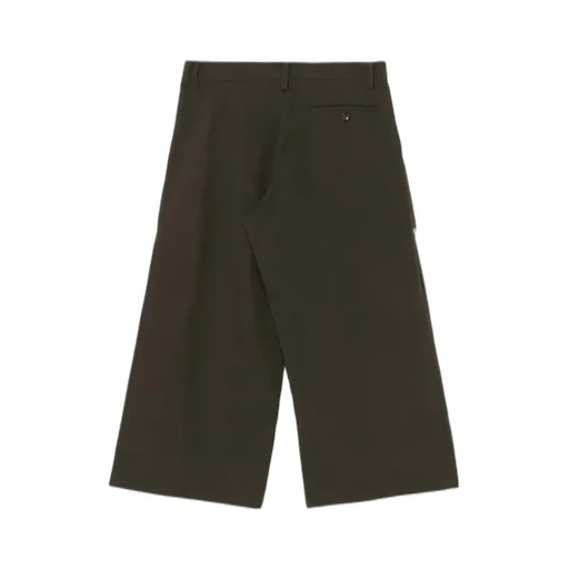 High Density Cotton Pleated Wide Leg Pants