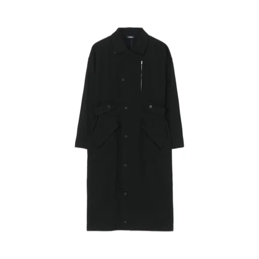 Black Denim Military Style Dress