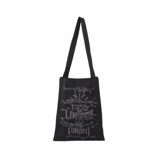 Logo Collage Foldable Knit Bag