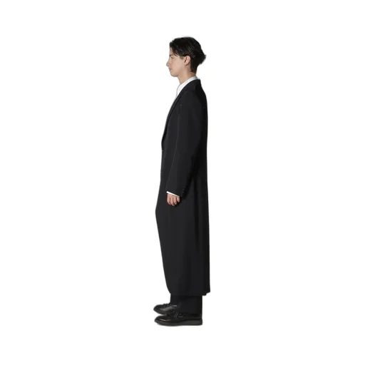 Wool Gabardine Shoulder Button Jacket