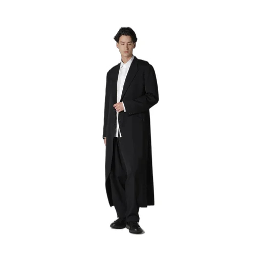 Wool Gabardine Shoulder Button Jacket