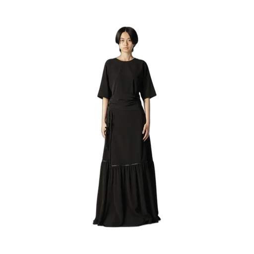Triacetate/Polyester Waist Wrap Blouse