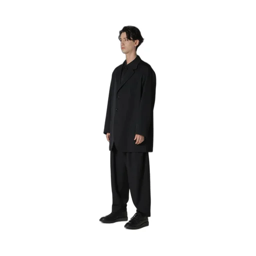 Wool Gabardine Blouson Tailored Jacket