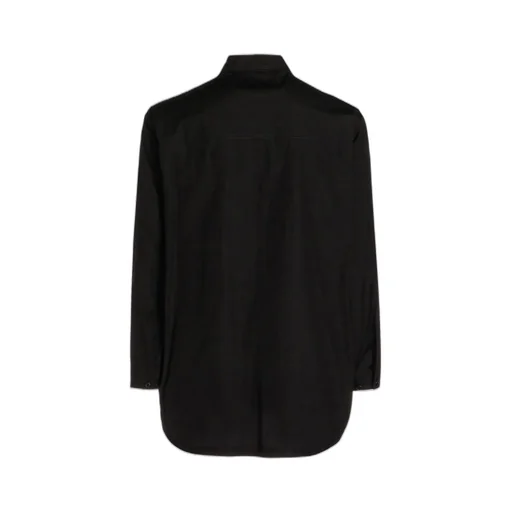 Chain Stitching Hem Facing Blouse