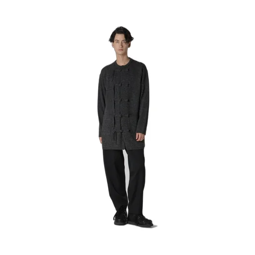 China Button Long Cardigan