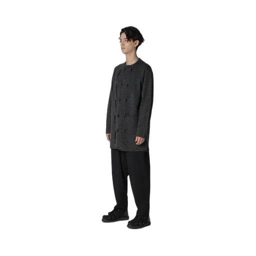 China Button Long Cardigan