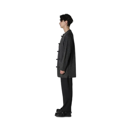 China Button Long Cardigan