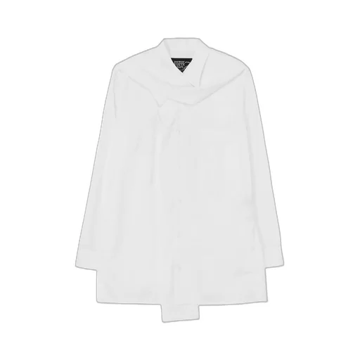 Cotton Broadcloth Shirt With Stole