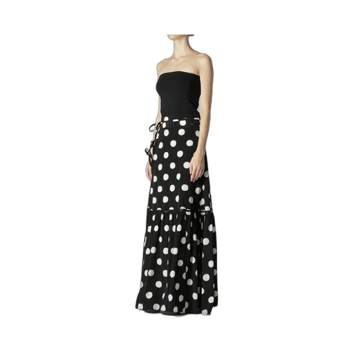 Small Polka Dot Crape De Chine Teared Skirt