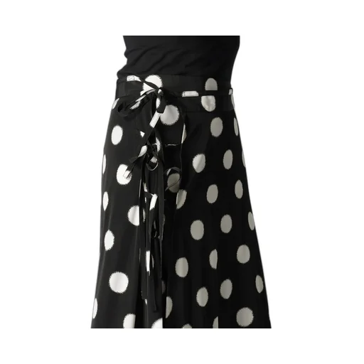 Small Polka Dot Crape De Chine Teared Skirt
