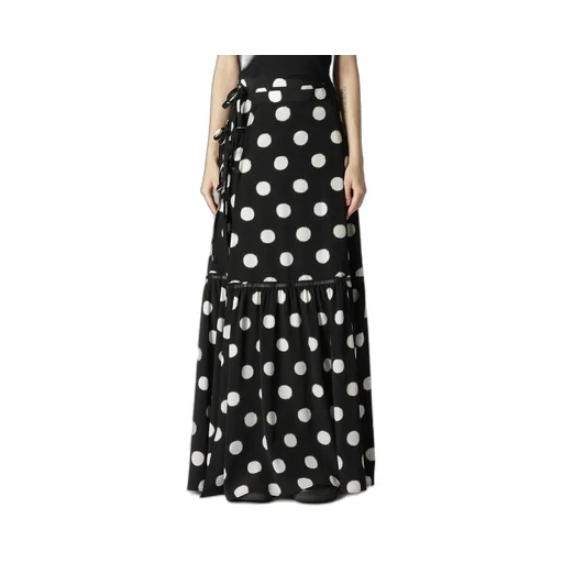 Small Polka Dot Crape De Chine Teared Skirt