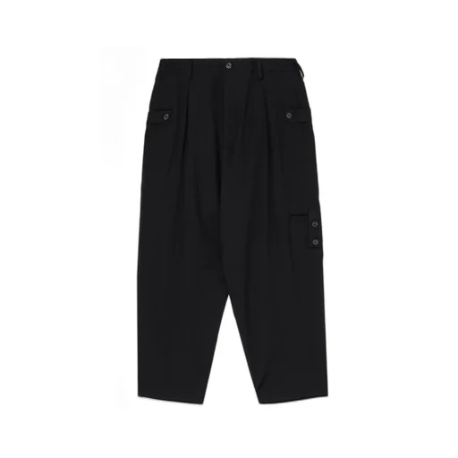 Wool Gabardine Tuck Tab Pants