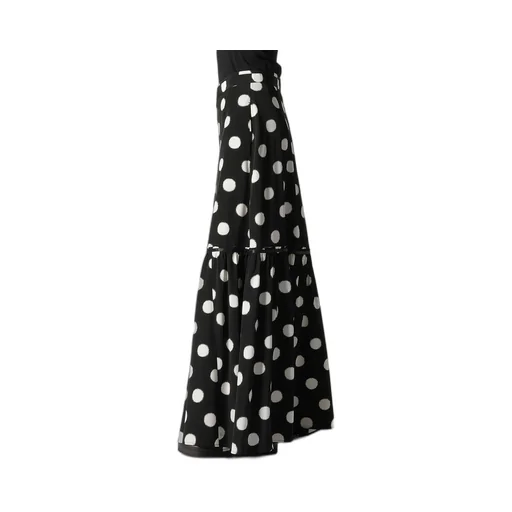 Small Polka Dot Crape De Chine Teared Skirt
