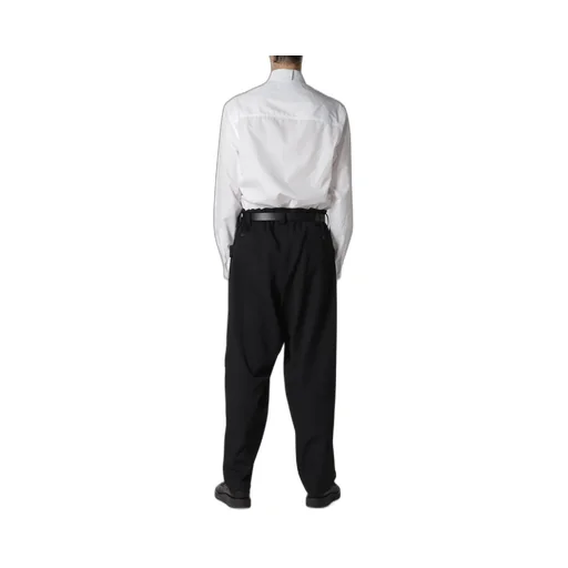 Wool Gabardine Tuck Tab Pants