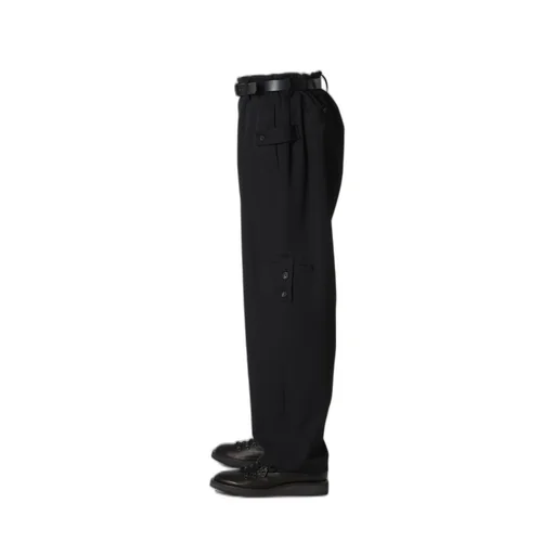 Wool Gabardine Tuck Tab Pants
