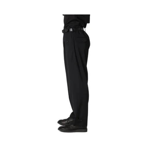 Wool Gabardine Hem Tab Gabardine Pants