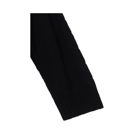 Fine Merino Wool Cable Switch Unbalance Hoodie