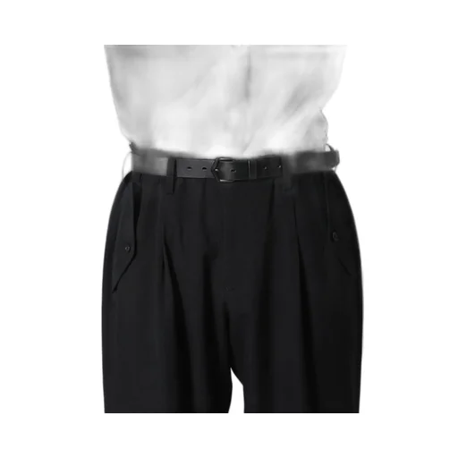 Wool Gabardine Hem Tab Gabardine Pants