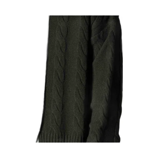 Fine Merino Wool Cable Switch Unbalance Pullover