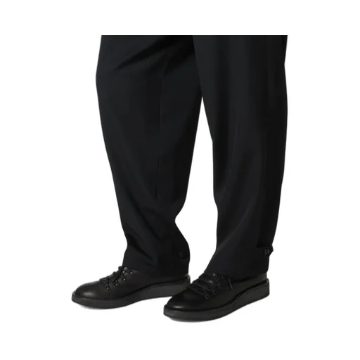 Wool Gabardine Hem Tab Gabardine Pants