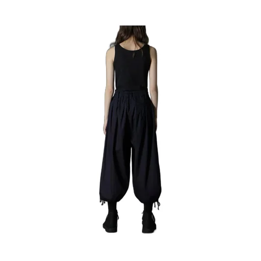 Indigo Dyed Cotton Twill Balloon Pants