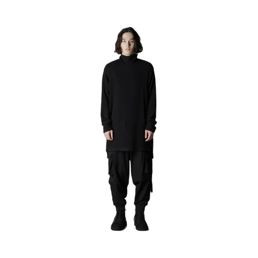 Spider Web Knit Big Turtleneck T-Shirt