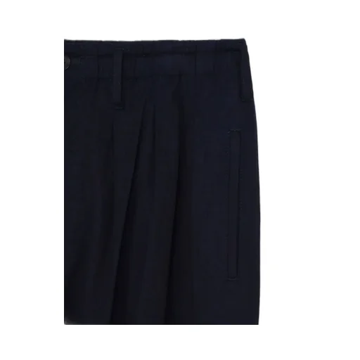 Indigo Dyed Cotton Twill Balloon Pants