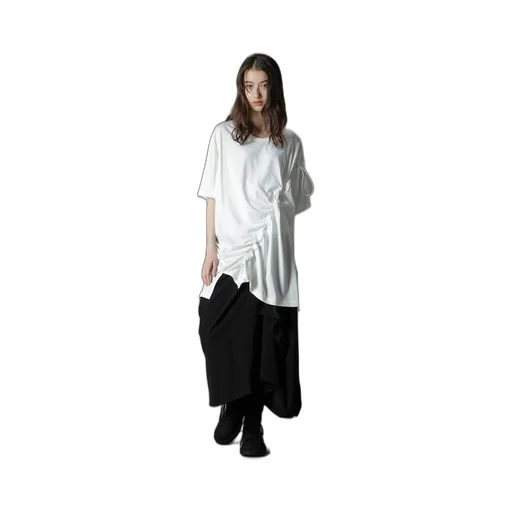 C/Mo Jersey Drawcord French Sleeve T-Shirt