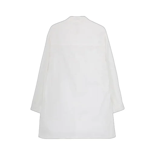 Switching Material Patchwork White Shirt