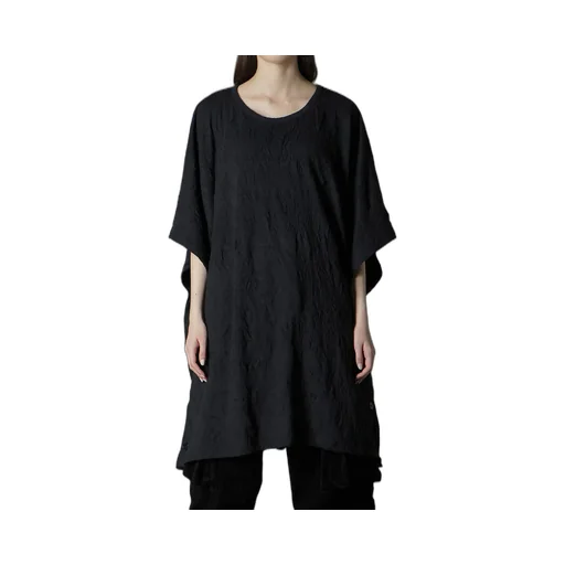 Cathc Washer Wrinkle Jersey Side Button Short Sleeved T-Shirt