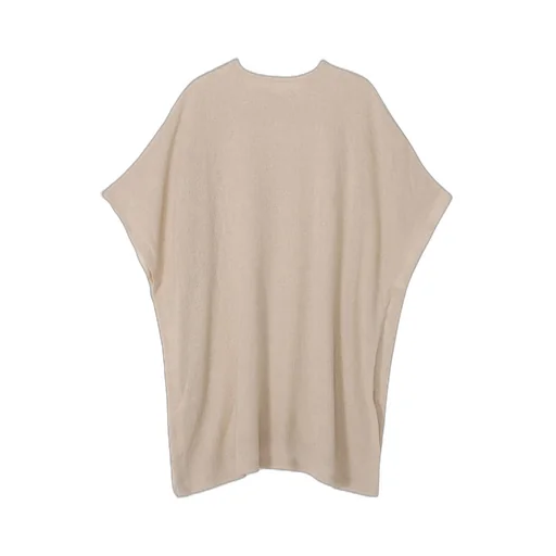 Spider Web Knit Side Button Short Sleeved T-Shirt