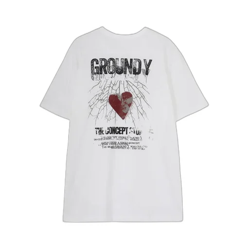 Cotton Jersey Heart Graphic T-Shirt