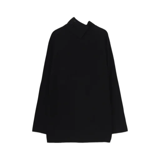 Cotton Jersey Turtleneck Long Sleeved T-Shirt