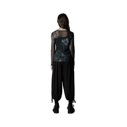Soft Tulle Floral Pattern Round Neck Tulle