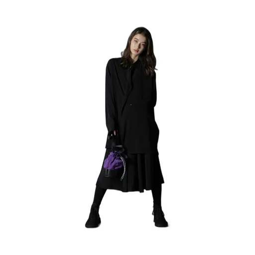 Wrinkled Nylon 2 Way Pouch