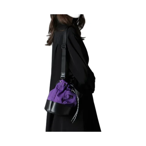 Wrinkled Nylon 2 Way Pouch